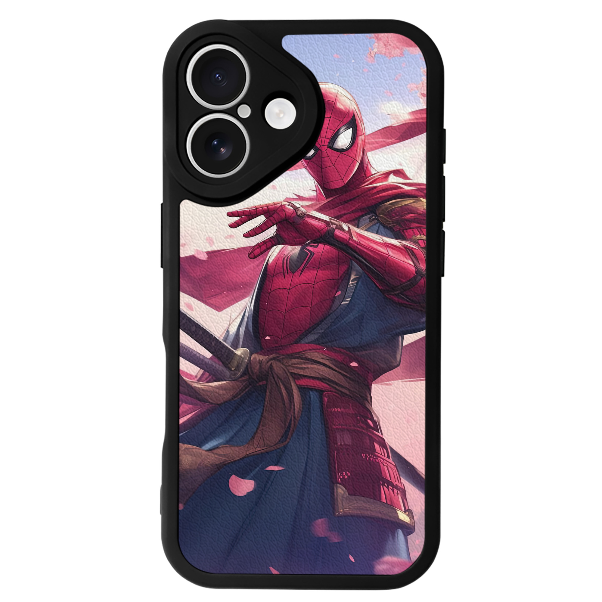 Spider Man スパイダーマン 【iPhone 16シリーズ対応】シリコンスマホケース（レザー調） 材質：シリコン